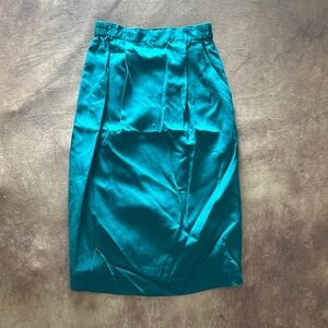 VTG Nordstrom Town Square Teal Midi Skirt